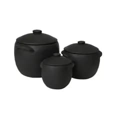 Kit 3 caldeirão de barro 7, 4 e 3 LITROS/ Panela de Barro Alta/ caldeirão de barro capixaba