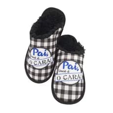 Pantufa Masculina Adulta - Pai Você é o Cara! - Presente para pai Dia dos Pais Chinelo Inverno