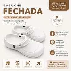 Babuche Fechada Ultraleve Antiderrapante Premium Unissex Ultra Conforto com Alça