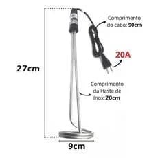 Ebulidor Eletrico Rabo Quente 1000 W 127v Ferve Água Rápido MERGULHAO