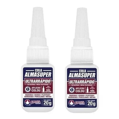 kit c/2 Super Cola Almasuper Ultra-rapida 20g