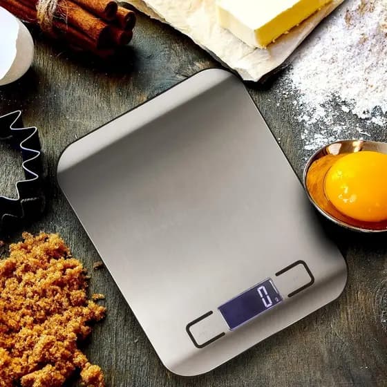 Balança Digital Alta Precisão Para Cozinha e Suplementos Aço Inox 10 kg Display Iluminado Menor Preço