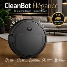 Robô Aspirador Inteligente CleanBot Élégance™ Sem Fio Recarregável Limpeza Automática Sensor