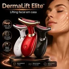 DermaLift Elite™ Massageador Facial EMS LED Anti Rugas Lifting Papada Recarregável