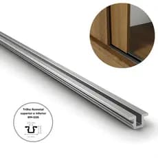 Trilho Superior Inferior Para Porta de Correr Guarda Roupa T13 (Na medida a Escolher)