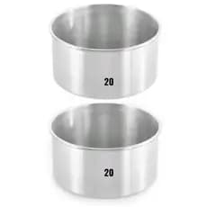 KIT 2 (DUAS) Forma REDONDA ALTA 20 x 10  Bolo Aluminio Assadeira