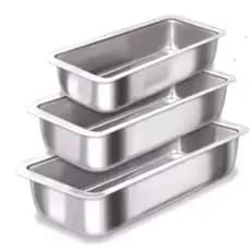 Jogo Assadeira 1 / 2 / 3 Kit Forma PAO Bolo inglês Gelo Aluminio