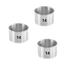 Jogo Kit Com 3 Formas Alta N14 x 10 Com 10cm De Altura Para Bolo Torta Redonda Aluminio