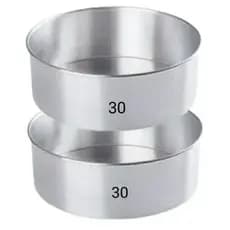 02 Formas Redonda Reta Alta 30 X 10 Assadeira Forma Bolo