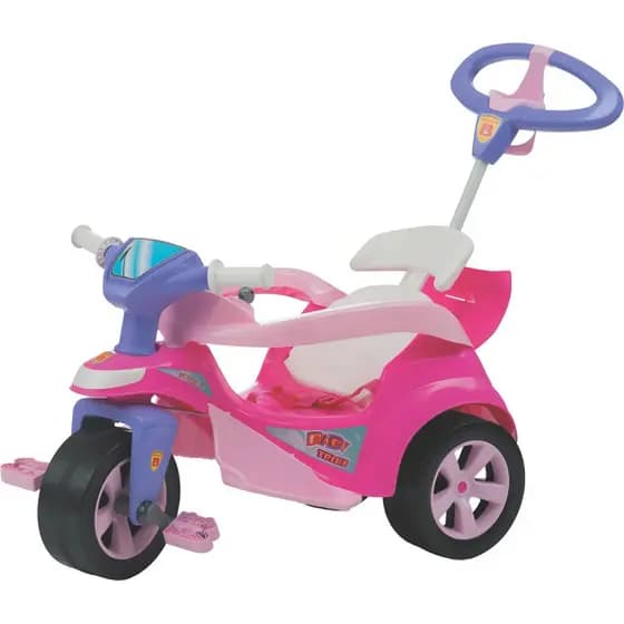 Triciclo Motoca a Pedal Baby Trike Evolution Rosa Biemme 611
