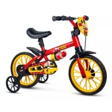 Bicicleta Infantil Nathor Aro 12 Mickey Rodinhas  Segurança