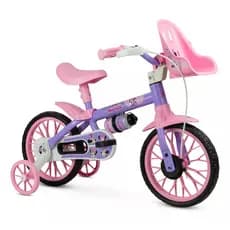 Bicicleta Infantil Nathor Aro 12 Minnie Rodinhas  Segurança
