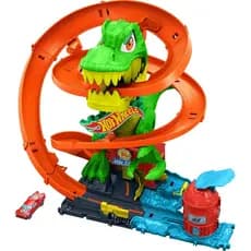 Pista Hot Wheels Lets Race City Batalha T Rex Mattel JBM73
