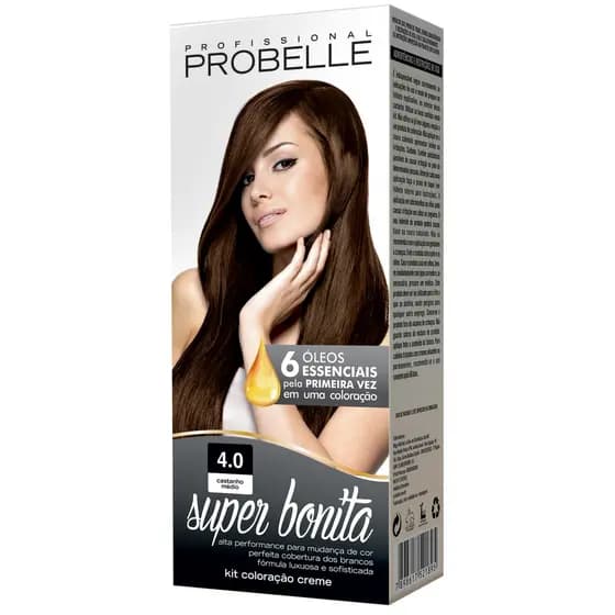 Coloração Super Bonita 50g 4.0 - Castanho Médio Probelle probelle