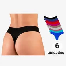 KIT 5 Calcinha FIO DENTAL Tanga Sem Costura Corte a Laser