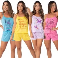 Kit 4 PIJAMA MALHA baby dool short dool