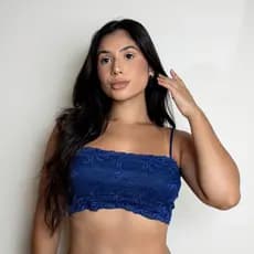 Top Faixa de Renda Sem Bojo Feminino Super Confortavel Top Click Bela