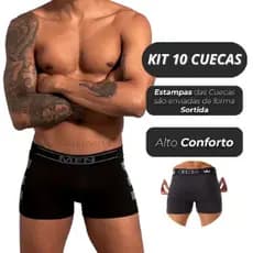 Kit Cuecas Boxer Masculina Super Confortável Adulto P M G GG
