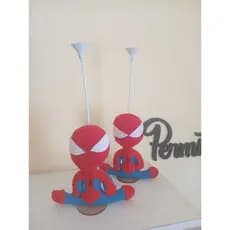 Centro de mesa homem aranha em feltro kit com 5 peças