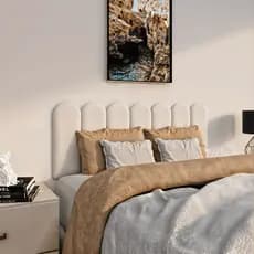 Cabeceira Para Cama Box Casal Estofada Premium suede 45x20cm Nuvem - 7 Módulos ENVIO IMEDIATO