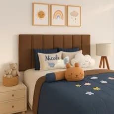 Cabeceira cinza Cama box Casal Estofada Modular-7 Módulos Retangular 45x20cm-ENVIO IMEDIATO