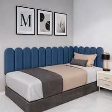 Cabeceira Estofada Cama de Solteiro Adesiva em Modulos Nuvem 45X20 cama Box 15 Placas ENVIO IMEDIATO