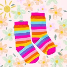 Par De Meia Infantil Menina Cano Longo Estampada Feminina Delicada Promoção