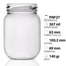5 Potes Vidro p/ Leite Materno Com Tampas Plasticas BPA Free