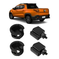 Kit Reparo Dobradiça Caçamba Strada 2008 Até 2020 Buchas