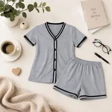 Pijamas Americano Baby Doll Cirúrgico com botões em Malha