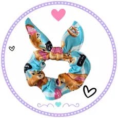 xuxinha ,scrunchie, Rabicó para prender cabelo estampa, laço cabelo coelhinho