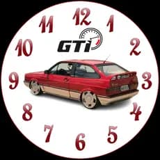 Relógio de parede esportivo gol gti rebaixado tuning esportivo decoração de parede para sala quarto varanda churrasco