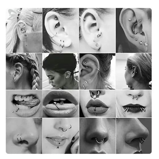 piercing universal em aço inoxidável para umbigo lábio boca nariz barriga sobrancelha