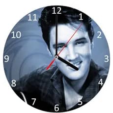 relógio de parede elvis presley cantor musica decorativo carro decoração salas quarto varanda oficina
