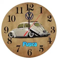 relógio de parede fusca decorativo carro decoração salas quarto varanda oficina