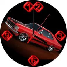 relógio de parede opala vermelho ss decorativo carro decoração salas quarto varanda oficina