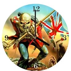 relógio de parede rock iron maiden cantor musica decoração salas quarto varanda oficina