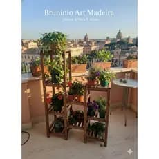 Floreira de chão, Suporte Para Vasos De Plantas Em Madeira ROMA 2026