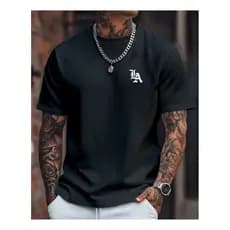 Camiseta Blusa Camisa 100% Algodao Estilo Streetwear L.a. Los Angeles T-Shirt Casual 100% Algodão