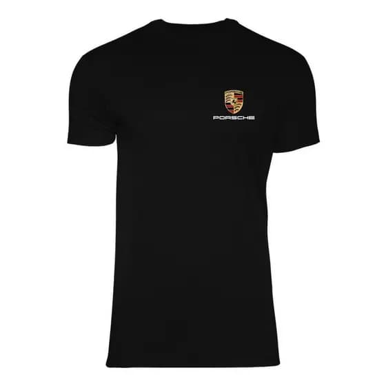 San Prime - Camiseta Porsche Pequeno Algodão Fio Penteado 30.1 Slim Streetwear