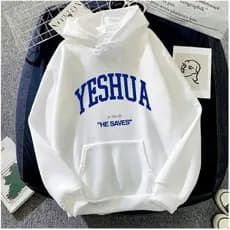 Blusa Moletom Canguru Religiosa Cristã Yeshua He Saves Agasalho Casaco De Frio 100% Algodão Premium