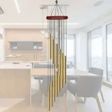 Sino dos Ventos Mensageiro 18 Tubos Dourados de Aluminio 89,5cm
