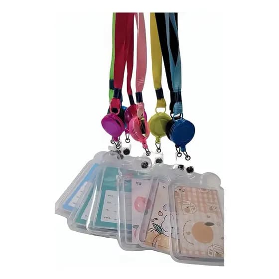 Porta - Crachá Com Orelha fofa + Cordão Colorido