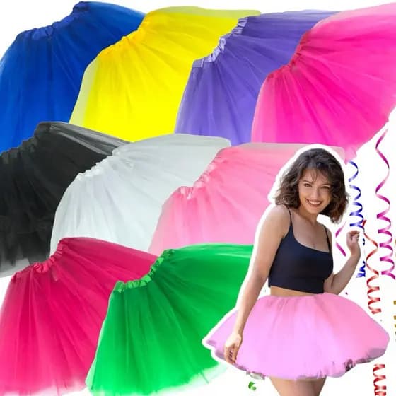 Saia De Tule Tutu adolescente Para Ballet Festa Halloween Carnava