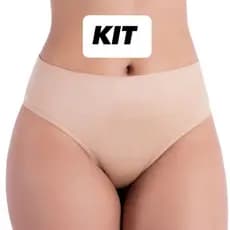 Kit Calcinhas Cintura Alta Conforto Pala Dupla - Pós parto AT069
