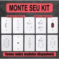 Tomada e Interruptor Simples e Paralelo 10A e 20A Premium Gelo 4x2