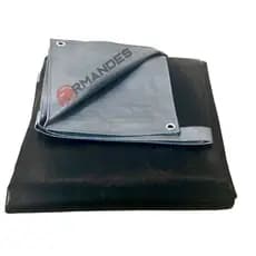Lona Blackout Cinza C/ Preto 300 Micras Impermeável 3x3 Mt