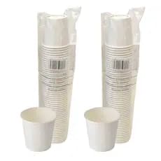 Copo de Papel Branco 100ml 110ml Biodegradável Térmico C/100 Café Expresso, Chá Capuccino