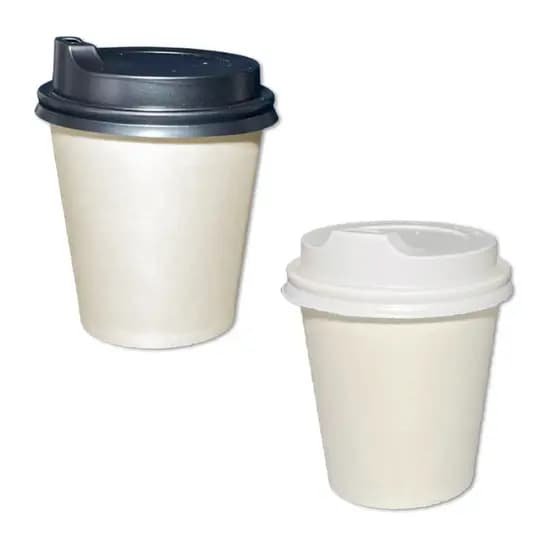 Copo Papel Branco 110ml C/ Tampa Biodegradável 100un Térmico