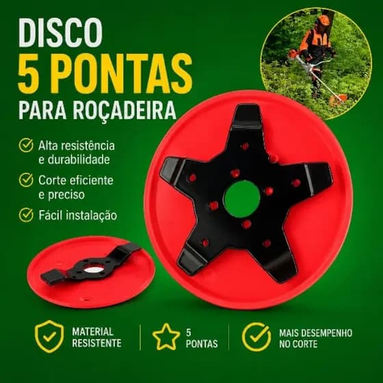 Enxada 5 pontas estrela para roçadeira